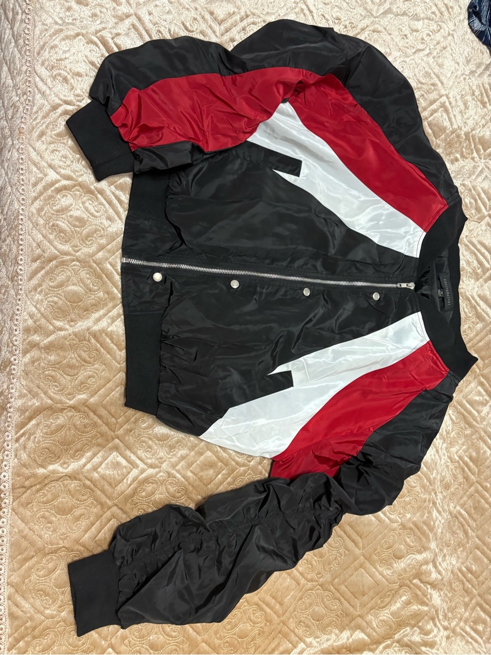 Dance & Marvel Black, Red & White Women's Bomber Jacket